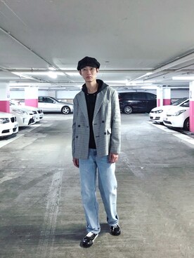 「1017 ALYX 9SM（アリクス）のアイテム（スニーカー）」を使った、Ho Ming Liuさん（メンズ・178cm）の冬コーディネート