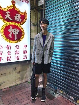 「アイテム（フォーマルスーツ/小物）」を使った、Ho Ming Liuさん（メンズ・178cm・20代）の春コーディネート