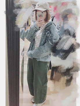 「kutir（クティール）のアイテム（デニムジャケット）」を使った、Kさん（レディース・157cm）の春コーディネート