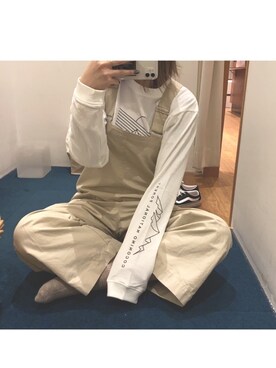 「SEVENDAYS=SUNDAY（セブンデイズサンデイ）のアイテム（オールインワン・サロペット）」を使った、Kさん（レディース・158cm）の春コーディネート
