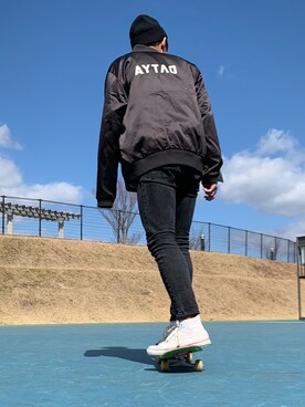 「PUMA（プーマ）のアイテム（ブルゾン）」を使った、swirさん（メンズ・183cm）の春コーディネート