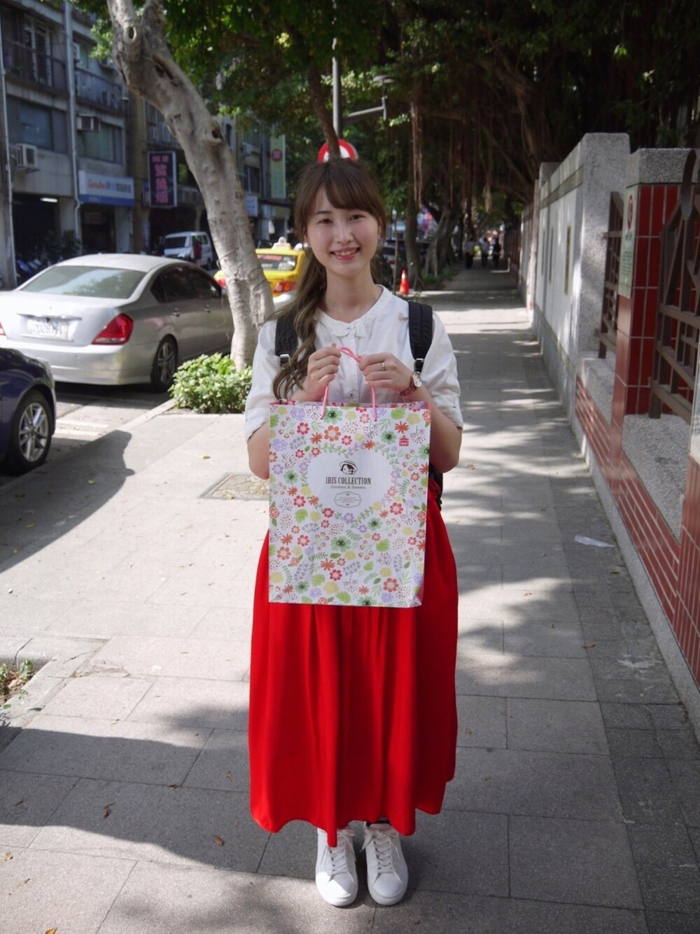 「nop de nod、agnes b.、Life8」｜「nop de nodのClocheリネンコットンタイカラーブラウス（シャツ/ブラウス、ホワイト系）」を使った、HSさん（レディース・161cm）の冬コーディネートの1枚目の写真