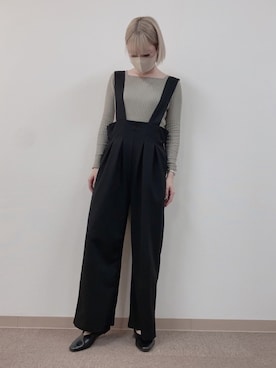 「仕事着」｜「アイテム（オールインワン・サロペット）」を使った、mikeさん（レディース・162cm）の春コーディネート