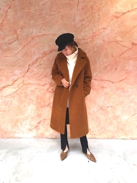 「LOVELESS（ラブレス）のアイテム（ムートンコート）」を使った、aguriさん（レディース・160cm）の秋コーディネート