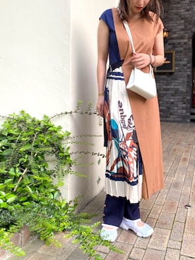 「ドッキングワンピ」｜aguriさん（レディース・160cm）の春コーディネート