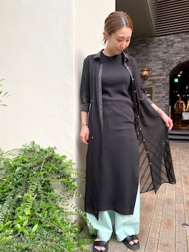 「アイテム（シャツワンピース）」を使った、aguriさん（レディース・160cm）の夏コーディネート