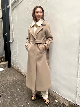 「一押しのアウタースタイル」｜「アイテム（チェスターコート）」を使った、aguriさん（レディース・160cm）の秋コーディネート