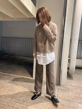 「FABIO RUSCONI（ファビオルスコーニ）のアイテム」を使った、aguriさん（レディース・160cm）の冬コーディネート