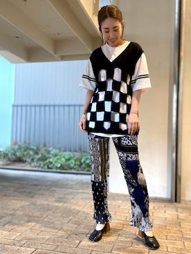 「NOMA t.d.（ノーマティーディー）のアイテム（パンツ）」を使った、aguriさん（レディース・160cm）の春コーディネート