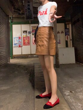 「Charlotte Olympia（シャーロットオリンピア）のアイテム」を使った、cotiwaさん（レディース・163cm）の秋コーディネート