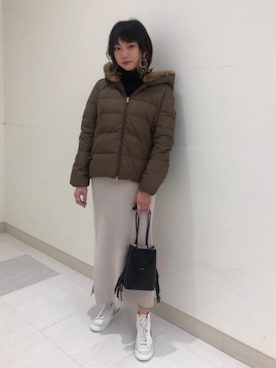 Seina Yamanamiさん（レディース・162cm）の冬コーディネート