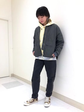「FIVEBROTHER（ファイブブラザー）のアイテム」を使った、Seina Yamanamiさん（レディース・162cm）の冬コーディネート