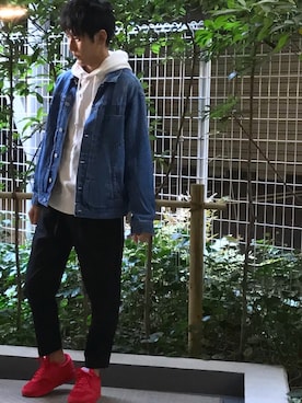 「JOURNAL STANDARD relume（ジャーナルスタンダード　レリューム）のアイテム（デニムジャケット）」を使った、YASUHIROさん（メンズ・175cm）の秋コーディネート