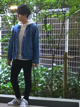 「JOURNAL STANDARD relume（ジャーナルスタンダード　レリューム）のアイテム（デニムジャケット）」を使った、YASUHIROさん（メンズ・175cm）の春コーディネート