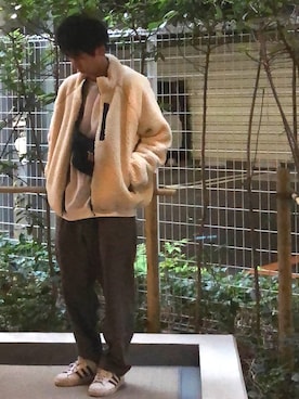 「アイテム（ブルゾン）」を使った、YASUHIROさん（メンズ・175cm・30代）の冬コーディネート