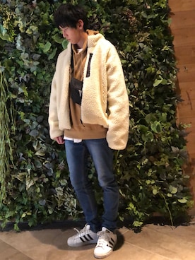 「アイテム（ブルゾン）」を使った、YASUHIROさん（メンズ・175cm・30代）の冬コーディネート