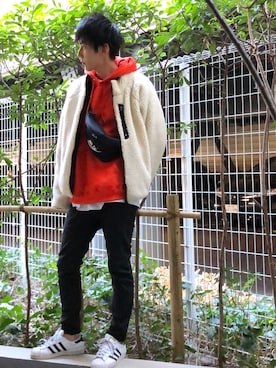「アイテム（ブルゾン）」を使った、YASUHIROさん（メンズ・175cm・30代）の冬コーディネート