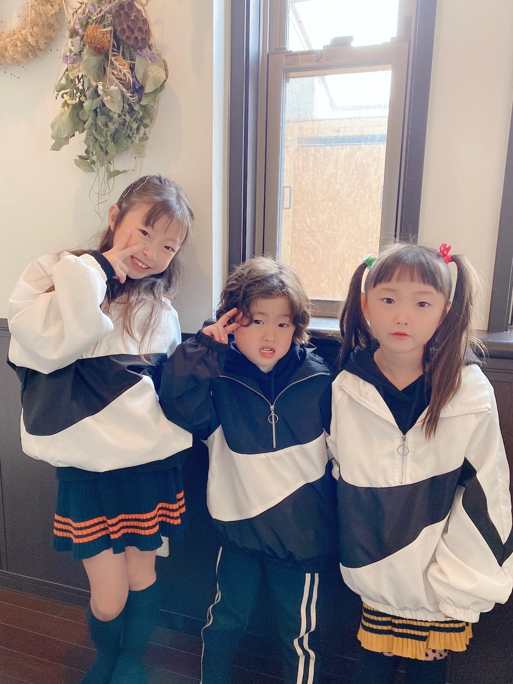 「キッズファッション、おとこのこ、女の子、キッズコーデ、kids、8歳、6歳、5歳、NIKE」｜「NIKEのアイテム（ナイロンジャケット、その他）」を使った、ゆめにじ♡さん（キッズ・130cm）の冬コーディネートの1枚目の写真