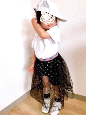 「FITH（フィス）のアイテム（キャップ）」を使った、asairo 𓇼 さん（キッズ・90cm）の夏コーディネート