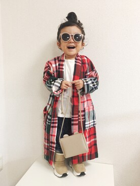 「chocolatesoup（チョコレートスープ）のアイテム」を使った、asairo 𓇼 さん（キッズ・90cm）の秋コーディネート