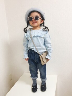 「chocolatesoup（チョコレートスープ）のアイテム」を使った、asairo 𓇼 さん（キッズ・90cm）の秋コーディネート