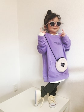 「chocolatesoup（チョコレートスープ）のアイテム」を使った、asairo 𓇼 さん（キッズ・90cm）の秋コーディネート