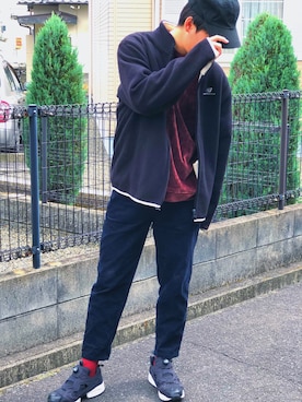 「BACK NUMBER（バックナンバー）のアイテム（スウェット）」を使った、しゅたさん（メンズ・172cm）の春コーディネート