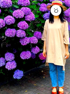 「TIDEWAY（タイドウェイ）のアイテム（サンダル）」を使った、AOさん（レディース・155cm）の夏コーディネート