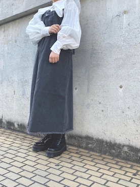 「新作」｜「アイテム（ジャンパースカート）」を使った、maoさん（レディース・150cm）の冬コーディネート
