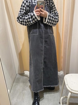 「アパレルスタッフ」｜「アイテム（ジャンパースカート）」を使った、maoさん（レディース・150cm）の冬コーディネート