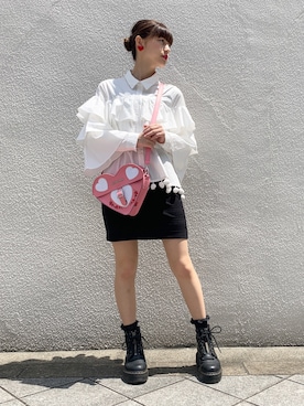 「Endless Rose（エンドレスローズ）のアイテム」を使った、城戸さくら(さくさん)さん（レディース・158cm）の春コーディネート