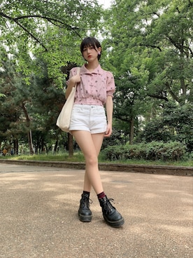 「EGOIST（エゴイスト）のアイテム（デニムパンツ）」を使った、城戸さくら(さくさん)さん（レディース・158cm）の春コーディネート