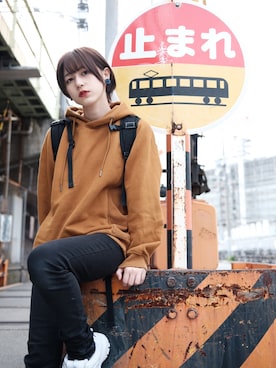 「roundabout（ラウンダバウト）のアイテム」を使った、城戸さくら(さくさん)さん（レディース・158cm）の秋コーディネート