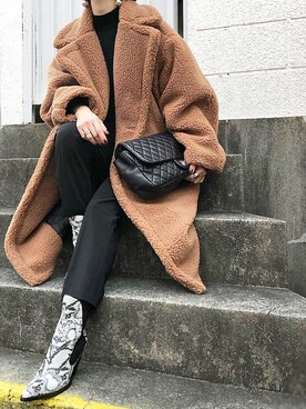 「chanel」｜「アイテム（その他アウター）」を使った、SAAAGE boutiqueさん（レディース・158cm）の秋コーディネート