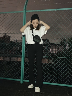 「chanel」｜「アイテム（ニットキャップ/ビーニー）」を使った、Honamiさん（レディース・155cm）の秋コーディネート