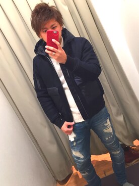 「GLOBAL WORK（グローバルワーク）のアイテム（その他アウター）」を使った、やひろさん（メンズ・169cm・20代）の冬コーディネート