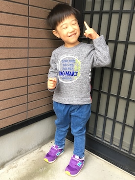 「RAGMART（ラグマート）のアイテム（スウェット）」を使った、Kai☆さん（キッズ・100cm）の冬コーディネート