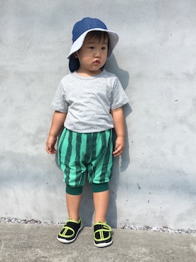 「BIT'Z（ビッツ）のアイテム」を使った、Kai☆さん（キッズ・74cm）の夏コーディネート