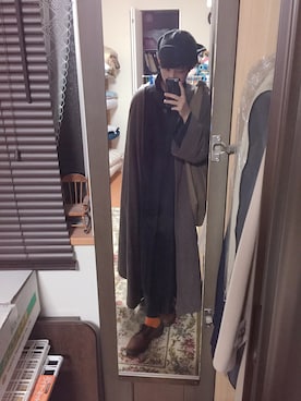 「ロングカーディガン」｜「アイテム（その他アウター）」を使った、もりもりさん（メンズ・167cm）の秋コーディネート