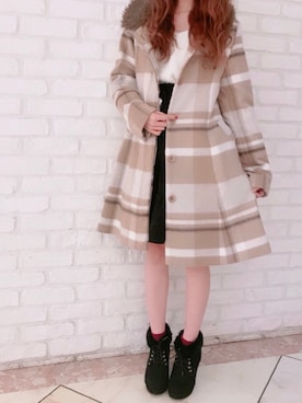 「one after another NICE CLAUP（ワンアフターアナザーナイスクラップ）のアイテム（ノーカラージャケット）」を使った、ⓝⓐⓝⓐⓜⓘさん（レディース・149cm）の秋コーディネート