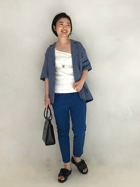 「BENCH（ベンチ）のアイテム」を使った、oomoriさん（レディース・160cm）の夏コーディネート
