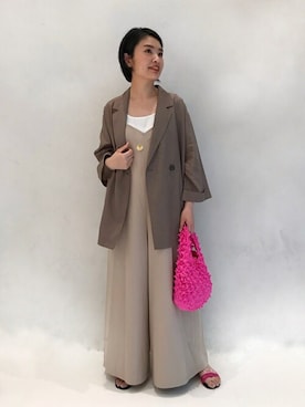 「JOURNAL STANDARD（ジャーナルスタンダード）のアイテム（オールインワン・サロペット）」を使った、oomoriさん（レディース・160cm）の夏コーディネート