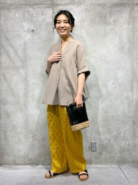「sara mallika（サラ マリカ）のアイテム（パンツ）」を使った、oomoriさん（レディース・160cm）の春コーディネート