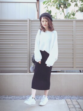 「Doシンプル部」｜「アイテム（ハンチング/ベレー帽）」を使った、syk***さん（レディース・158cm）の冬コーディネート