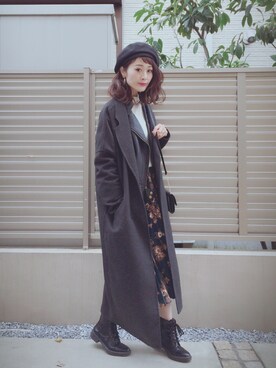 「CHIME（チャイム）のアイテム（ジャケット/アウター）」を使った、syk***さん（レディース・158cm）の冬コーディネート