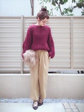 「アイテム（ピアス（両耳用））」を使った、syk***さん（レディース・158cm・30代）の冬コーディネート