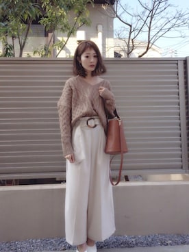 「アイテム（ピアス（両耳用））」を使った、syk***さん（レディース・158cm・30代）の冬コーディネート