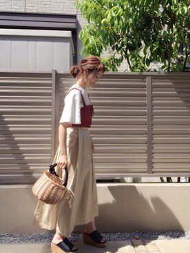 「アイテム（ピアス（両耳用））」を使った、syk***さん（レディース・158cm・30代）の春コーディネート