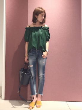 「アイテム（ピアス（両耳用））」を使った、syk***さん（レディース・158cm・30代）の春コーディネート