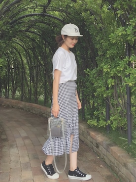 「アイテム（ピアス（両耳用））」を使った、syk***さん（レディース・158cm・30代）の夏コーディネート